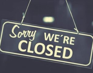 Sorry Closed sign