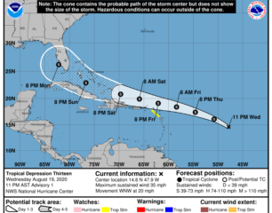 Tropical Depression Thirteen 19 Aug 2020