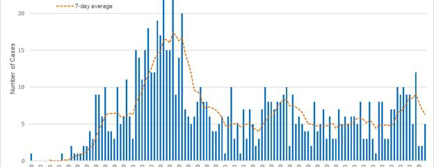 COVID-19 Cases trend based on Date of Symptom Onset - 9 nov 2020