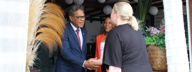 PM Dr. Luc Mercelina & EU Commissioner Jutta Urpilainen