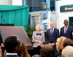 SXM Airport_Officials Unveil Plaque